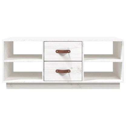 vidaXL Coffee Table White 100x50x41 cm Solid Wood Pine 5