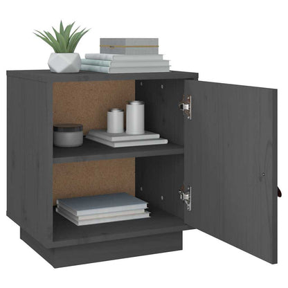 vidaXL Bedside Cabinets 2 pcs Grey 40x34x45 cm Solid Wood Pine 5
