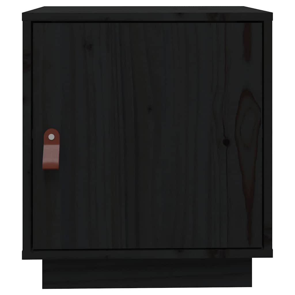 vidaXL Bedside Cabinets 2 pcs Black 40x34x45 cm Solid Wood Pine 6