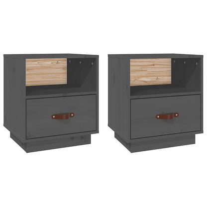 vidaXL Bedside Cabinet | Set of 2 | Grey 2