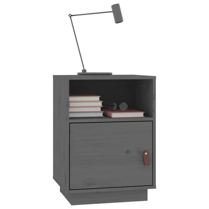 vidaXL Bedside Cabinets 2 pcs Grey 40x34x55 cm Solid Wood Pine 4
