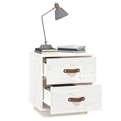 vidaXL Bedside Cabinets 2 pcs White 40x34x45 cm Solid Wood Pine 5