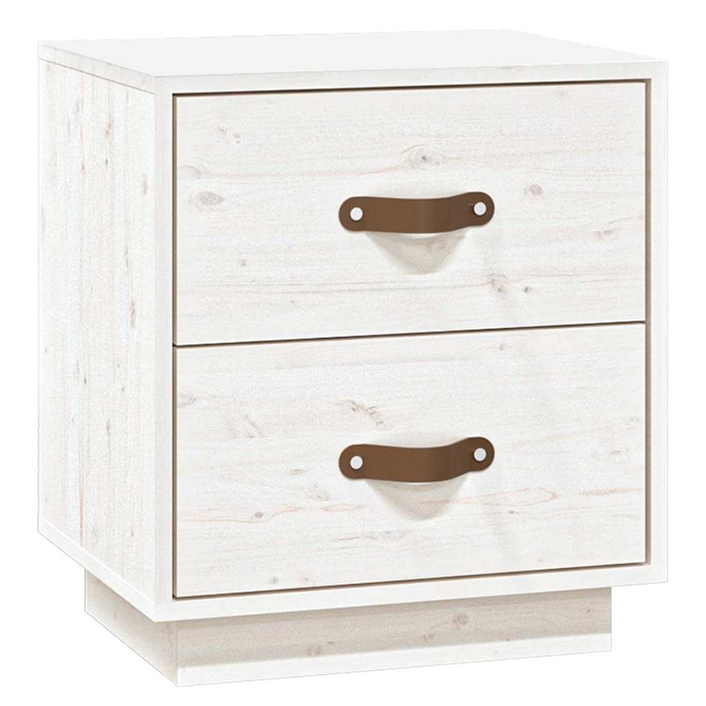 vidaXL Bedside Cabinets 2 pcs White 40x34x45 cm Solid Wood Pine 6