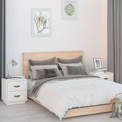 vidaXL Bedside Cabinets 2 pcs White 40x34x45 cm Solid Wood Pine 1