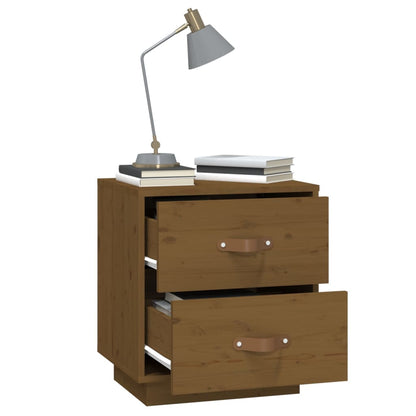 vidaXL Bedside Cabinets 2 pcs Honey Brown 40x34x45 cm Solid Wood Pine 5