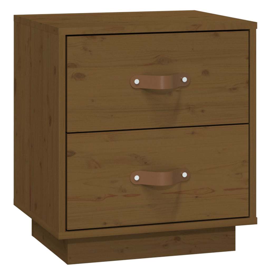 vidaXL Bedside Cabinets 2 pcs Honey Brown 40x34x45 cm Solid Wood Pine 6