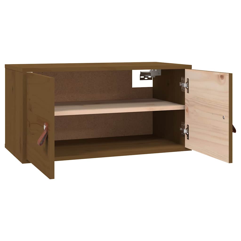 vidaXL Wall Cabinets 2 pcs Honey Brown 60x30x30 cm Solid Wood Pine 6