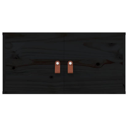 vidaXL Wall Cabinets 2 pcs Black 60x30x30 cm Solid Wood Pine 6
