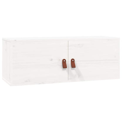 vidaXL Wall Cabinet White 80x30x30 cm Solid Wood Pine 2