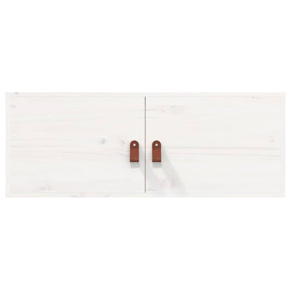 vidaXL Wall Cabinet White 80x30x30 cm Solid Wood Pine 4