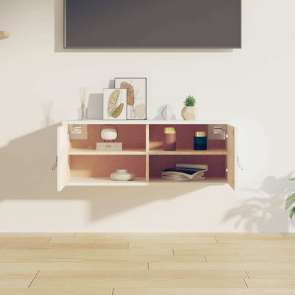 vidaXL Wall Cabinet White 80x30x30 cm Solid Wood Pine 3
