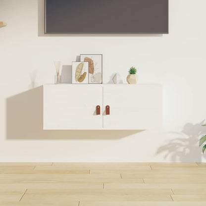 vidaXL Wall Cabinet White 80x30x30 cm Solid Wood Pine 1