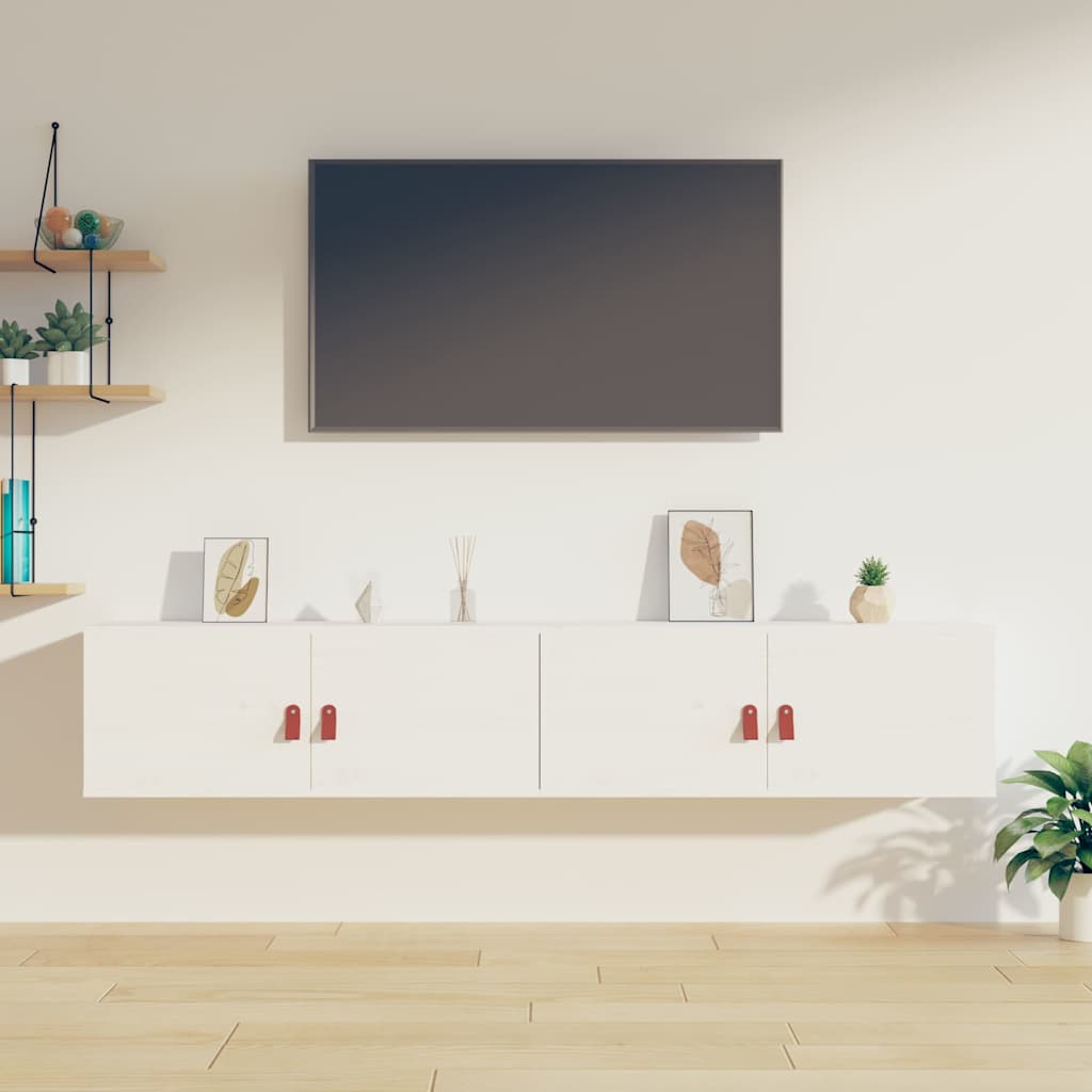 vidaXL Wall Cabinet 80x30x30 cm Solid Wood Pine