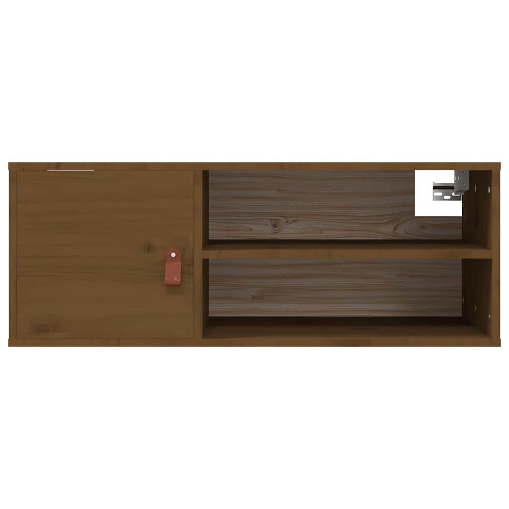 Wall Cabinet 80x30x30 cm Solid Wood Pine Honey brown
