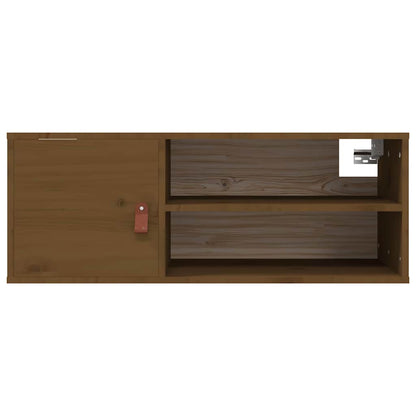 Wall Cabinet 80x30x30 cm Solid Wood Pine Honey brown
