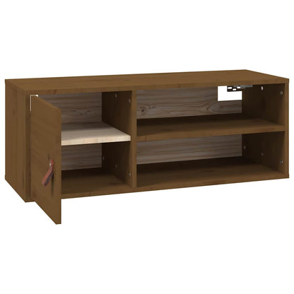 Wall Cabinet 80x30x30 cm Solid Wood Pine Honey brown
