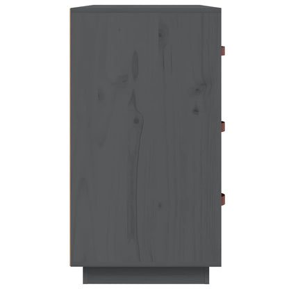 vidaXL Sideboard Grey 80x40x75 cm Solid Wood Pine 5