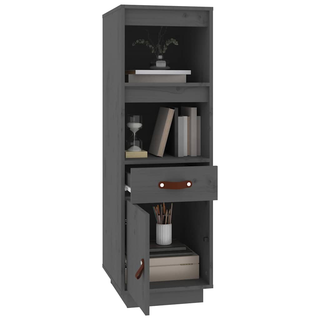 vidaXL Highboard Grey 34x40x108,5 cm Solid Wood Pine 4