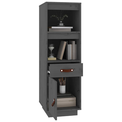 vidaXL Highboard Grey 34x40x108,5 cm Solid Wood Pine 4