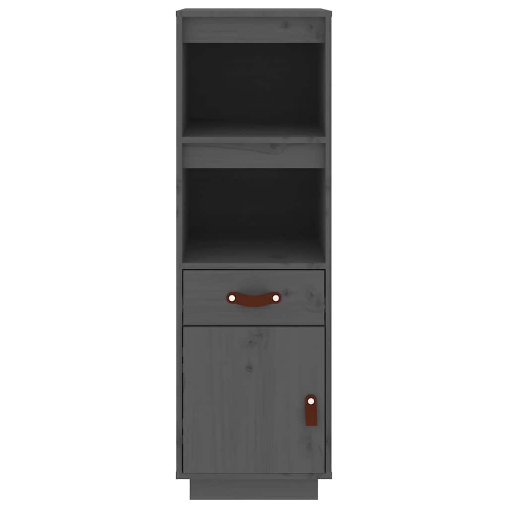 vidaXL Highboard Grey 34x40x108,5 cm Solid Wood Pine 5