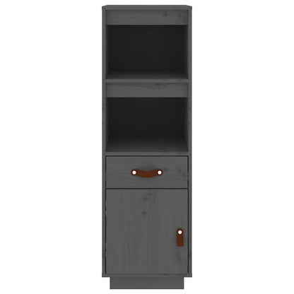 vidaXL Highboard Grey 34x40x108,5 cm Solid Wood Pine 5