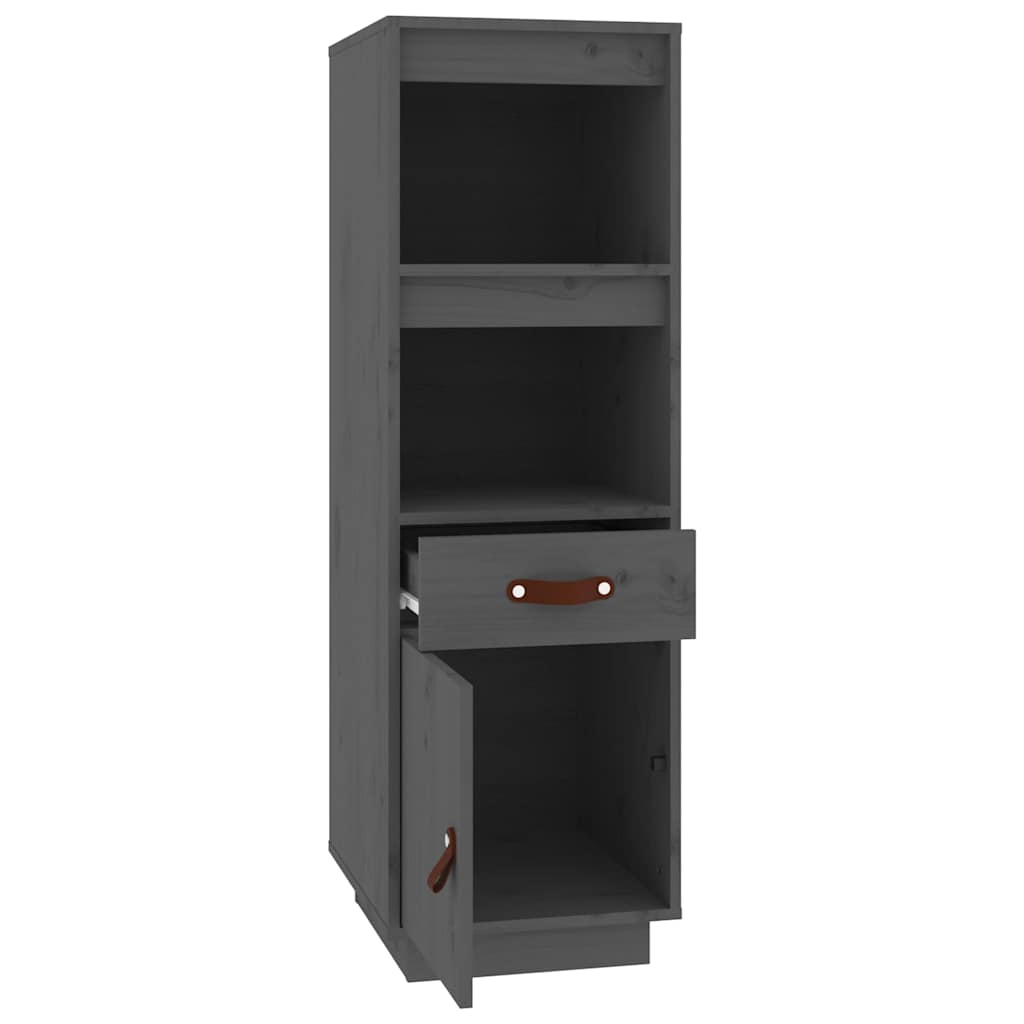 vidaXL Highboard Grey 34x40x108,5 cm Solid Wood Pine 6