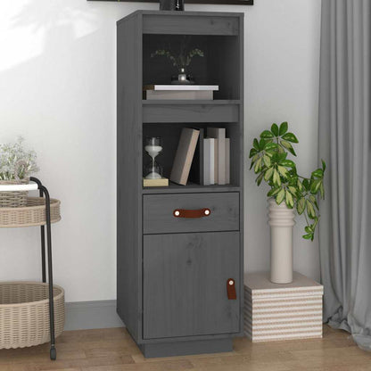 vidaXL Highboard Grey 34x40x108,5 cm Solid Wood Pine 1
