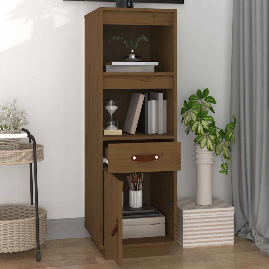 vidaXL Highboard Honey Brown 34x40x108,5 cm Solid Wood Pine 3