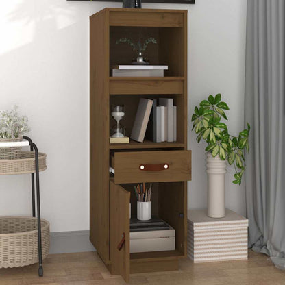 vidaXL Highboard Honey Brown 34x40x108,5 cm Solid Wood Pine 3