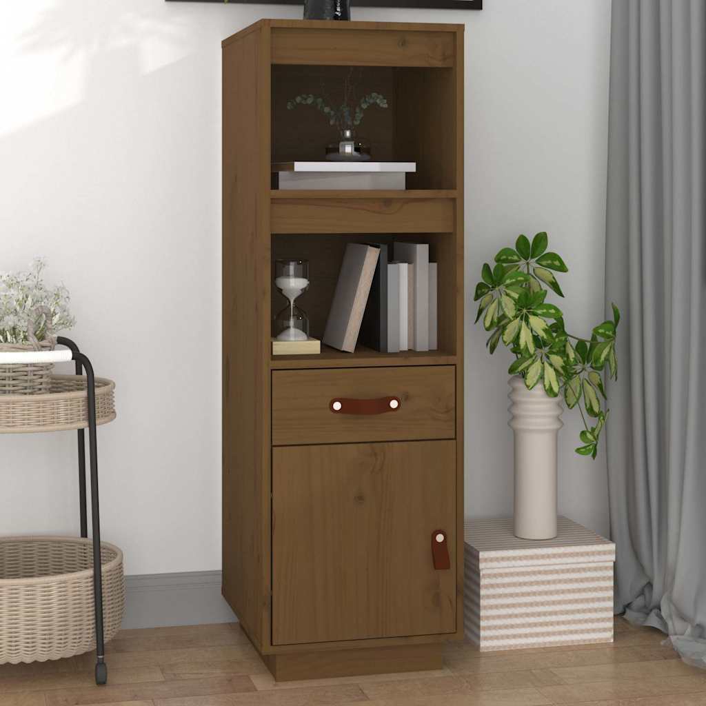 vidaXL Highboard Honey Brown 34x40x108,5 cm Solid Wood Pine 1