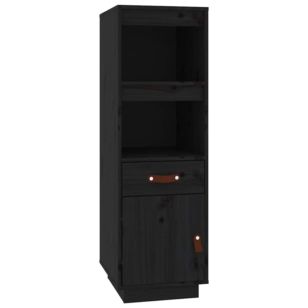 vidaXL Highboard Black 34x40x108,5 cm Solid Wood Pine 2