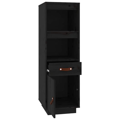 vidaXL Highboard Black 34x40x108,5 cm Solid Wood Pine 6