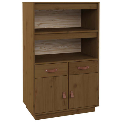 vidaXL Highboard Honey Brown 67x40x108.5 cm Solid Wood Pine 2