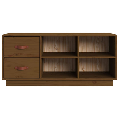 vidaXL Shoe Bench | Honey brown | Solid pine wood | 100 cm x 34 cm x 45 cm 6