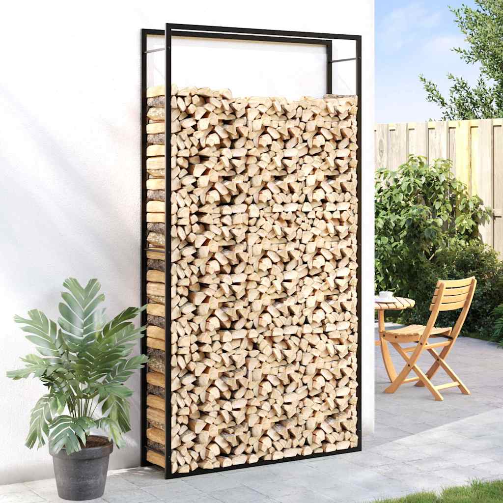 Firewood Rack Matt Steel 110 cm 214 cm