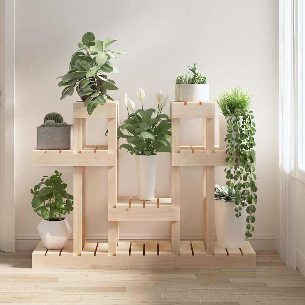 vidaXL Plant Stand 85x25x109.5 cm Solid Wood Pine