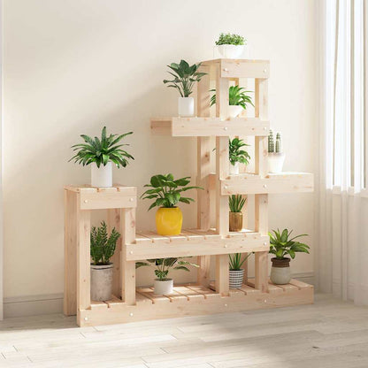 vidaXL Plant Stand 92x25x97 cm Solid Wood Pine 3