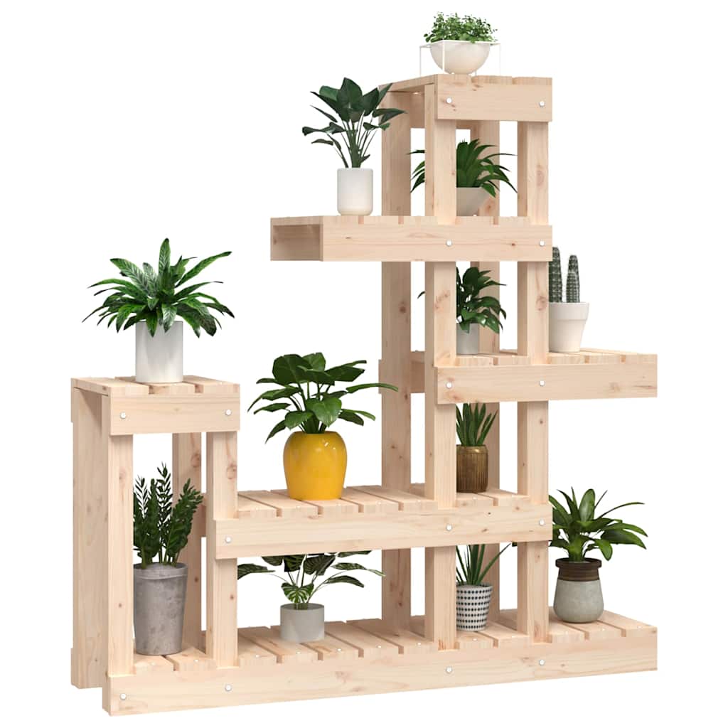 vidaXL Plant Stand 92x25x97 cm Solid Wood Pine 4