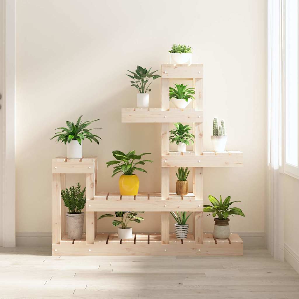 vidaXL Plant Stand 92x25x97 cm Solid Wood Pine 1