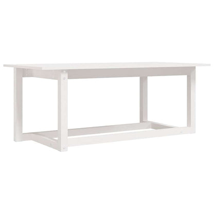 vidaXL Coffee Table White 110x55x45 cm Solid Wood Pine 2