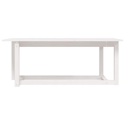 vidaXL Coffee Table White 110x55x45 cm Solid Wood Pine 3