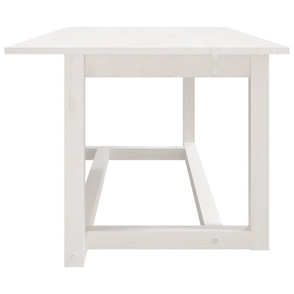vidaXL Coffee Table White 110x55x45 cm Solid Wood Pine 4