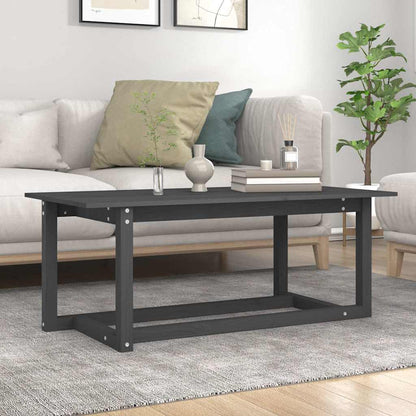 vidaXL Coffee Table Grey 110x55x45 cm Solid Wood Pine 1