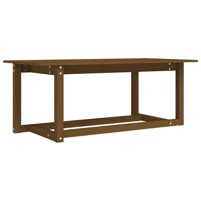 vidaXL Coffee Table Honey Brown 110x55x45 cm Solid Wood Pine 2