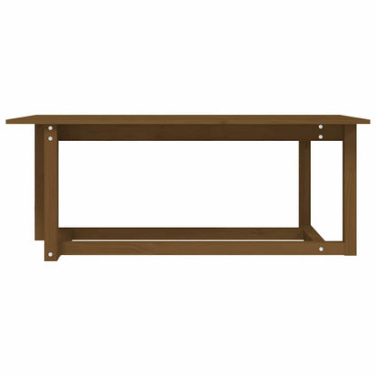 vidaXL Coffee Table Honey Brown 110x55x45 cm Solid Wood Pine 3