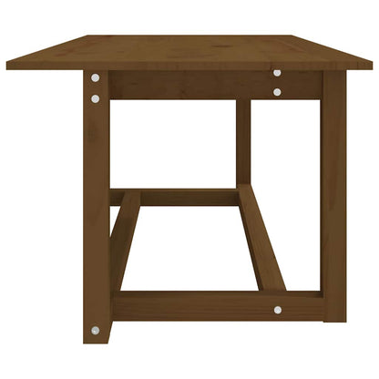 vidaXL Coffee Table Honey Brown 110x55x45 cm Solid Wood Pine 4