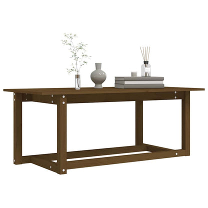 vidaXL Coffee Table Honey Brown 110x55x45 cm Solid Wood Pine 6