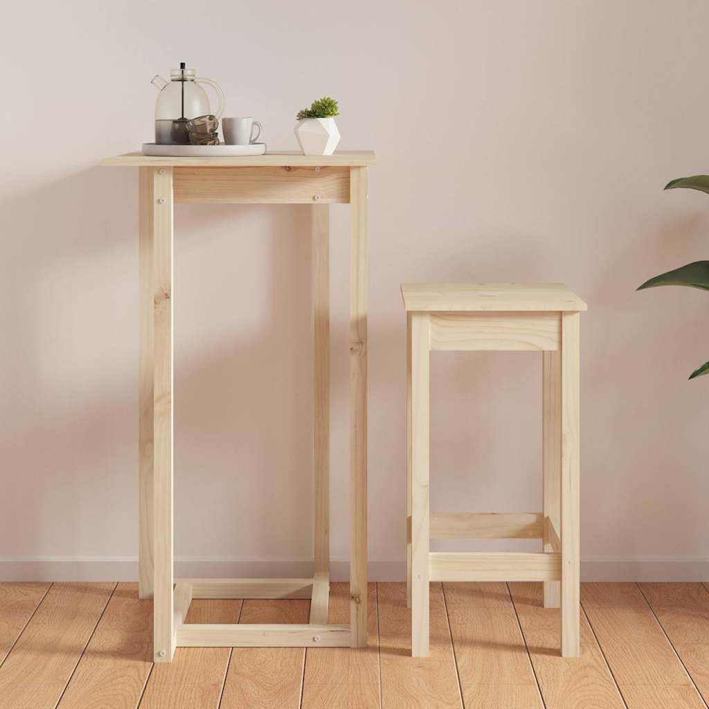 vidaXL Bar Table 60x60x110 cm Solid Wood Pine 4