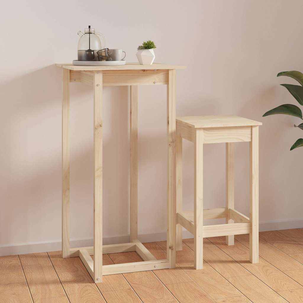 vidaXL Bar Table 60x60x110 cm Solid Wood Pine 1