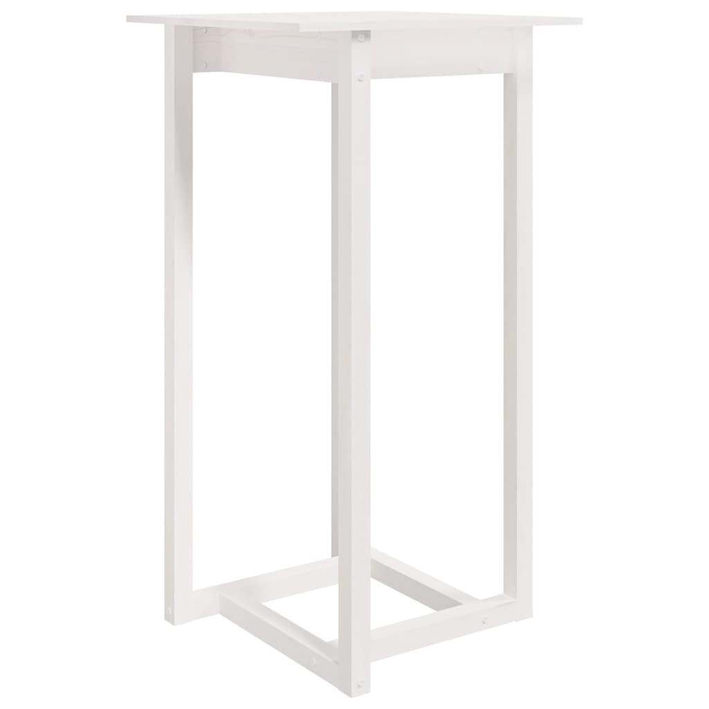 vidaXL Bar Table White 60x60x110 cm Solid Wood Pine 2